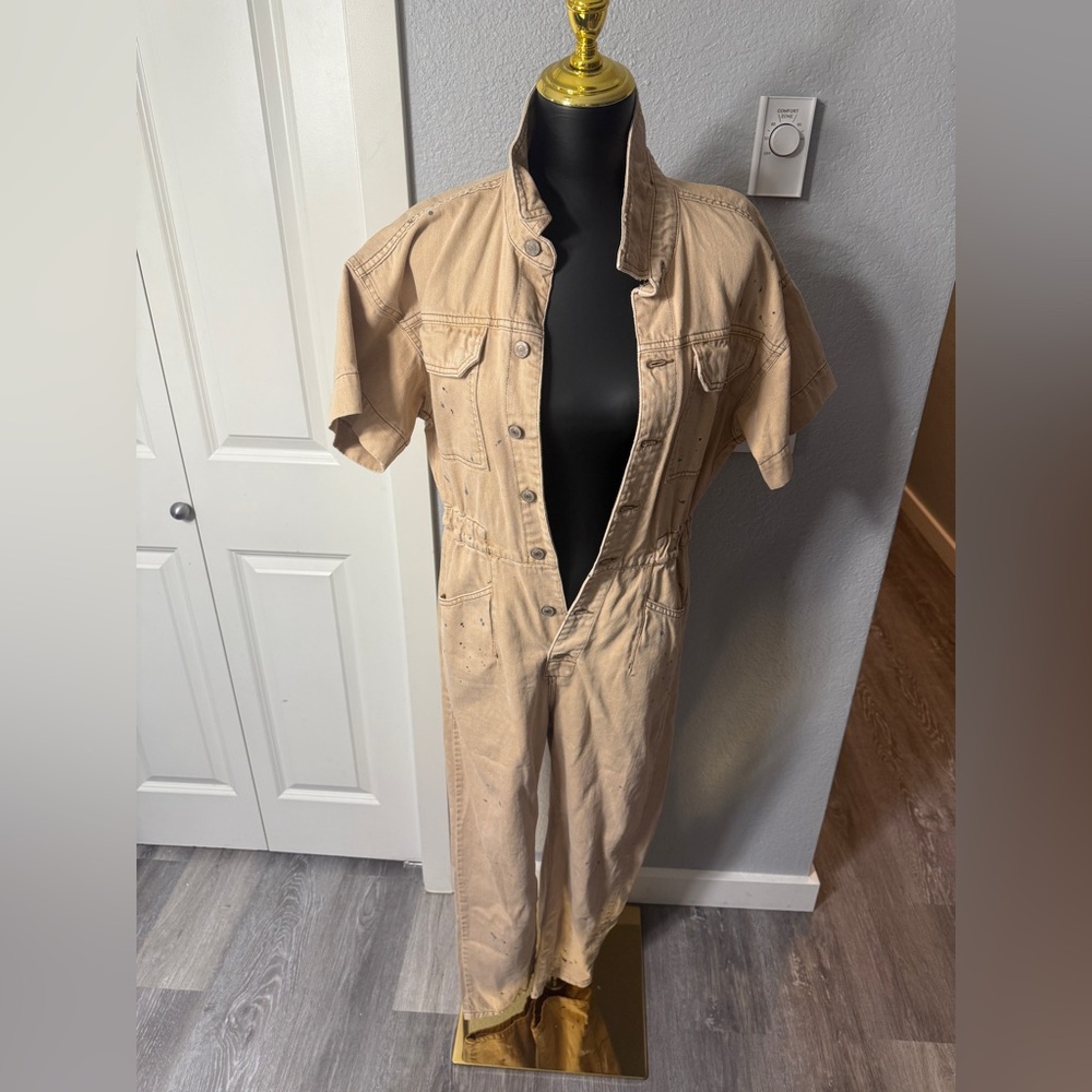 Free People Tan Jumpsuit